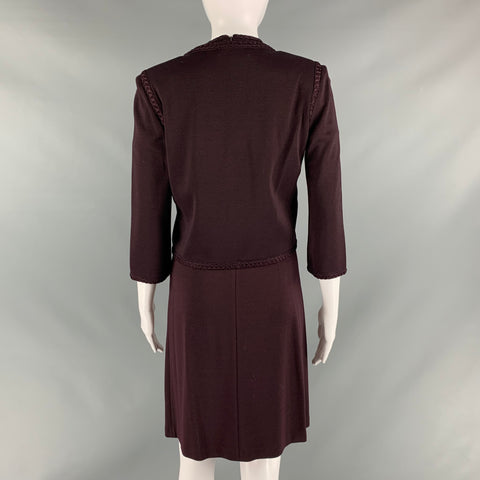 ST. JOHN Taille 2 Rayonne de laine marron sous les tenues du genou