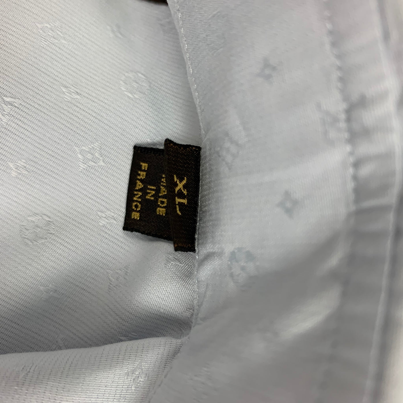 Louis Vuitton Monogram Long-sleeved Cotton Shirt, White, XXL
