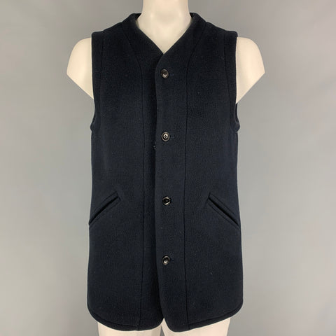 TS (S) Talla XL Chaleco de lana negro con cuello en V