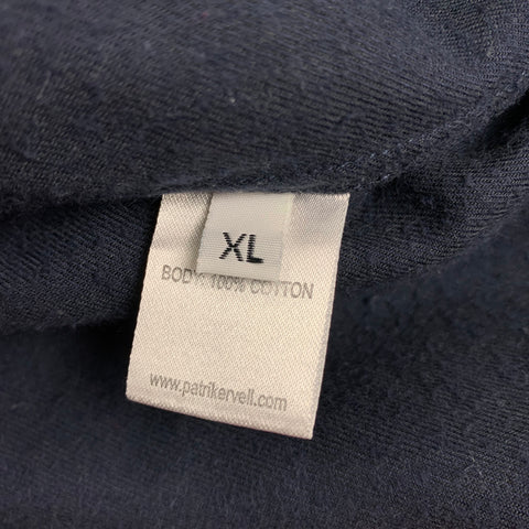 PATRIK ERVELL Size XL Navy Cotton Long Sleeve Shirt