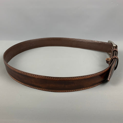 VINTAGE Taille 34 Ceinture en cuir marron