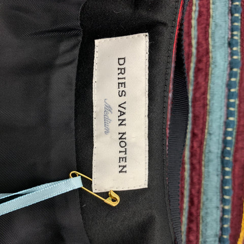DRIES VAN NOTEN Size M Multi-Color Cotton Embroidered Cropped Vest