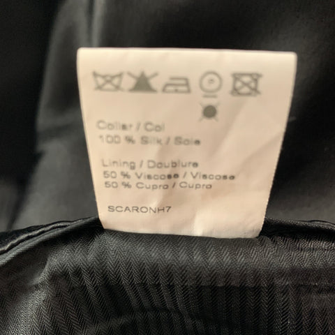 PAUL & JOE Size 34 Black Solid Polyester Wool Shawl Collar Suit