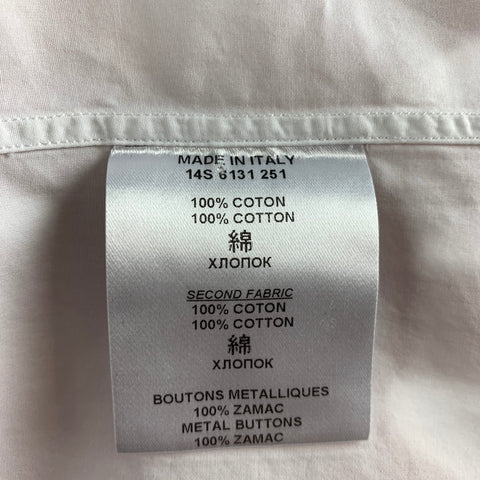 GIVENCHY Size S White Solid Cotton Tuxedo Long Sleeve Shirt