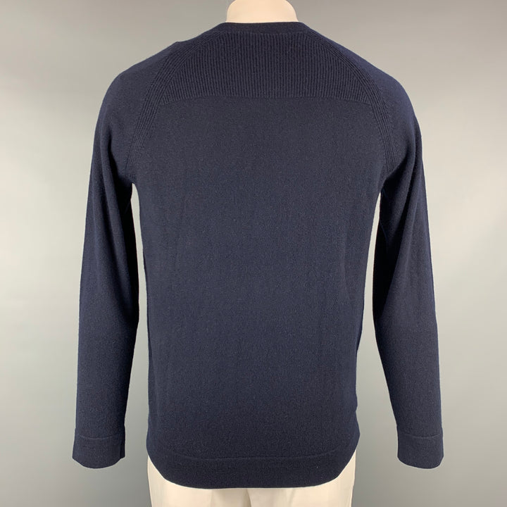 THEORY Eclipse Size L Navy Cashmere Crew-Neck Sweater