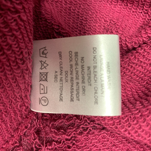 IRO Gaetane Taille XS T-shirt à col rond en coton mélangé vieilli bordeaux