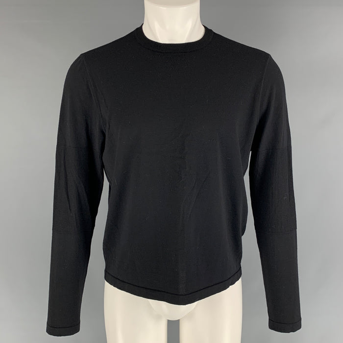 LOUIS VUITTON Talla M Jersey de punto negro con cuello redondo