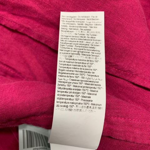 120% LINO Chest Size 44 Raspberry Linen Notch Lapel Sport Coat