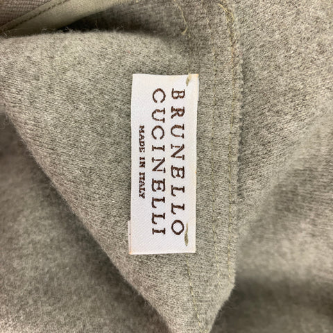 BRUNELLO CUCINELLI Size M Grey Wool Blend Heather Sleeveless Dress