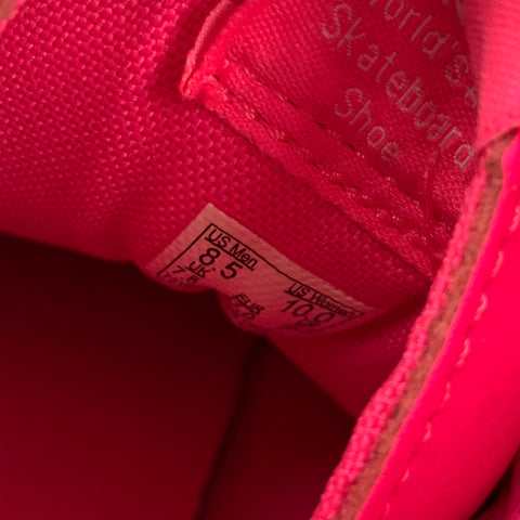 VANS Size 8.5 Neon Pink Leather Sk8-Hi Slim Sneakers