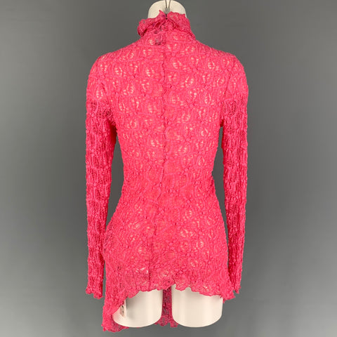 SIES MARJAN Size S Pink Cotton Blend Lace High Collar Dress Top