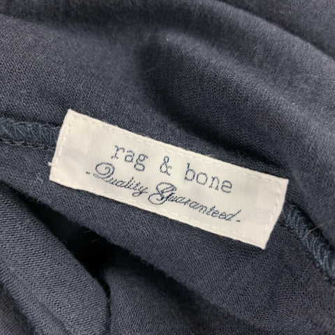 RAG & BONE Size L Navy Wool Crew-Neck Pullover