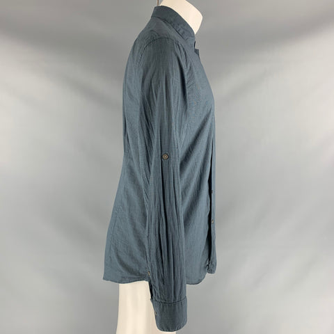 JOHN VARVATOS Size M Slate Cotton Button Down Long Sleeve Shirt