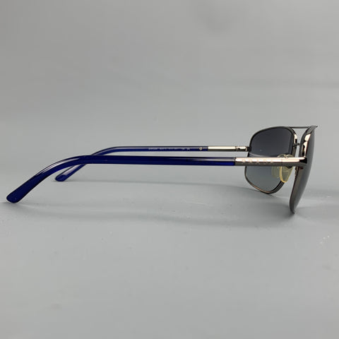 PRADA Gunmetal Tinted Blue Trim Sunglasses