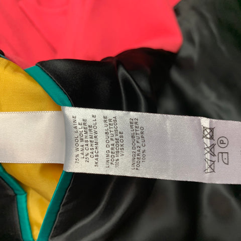 PAUL SMITH Talla M Abrigo con solapa de pico en lana y cachemir color coral