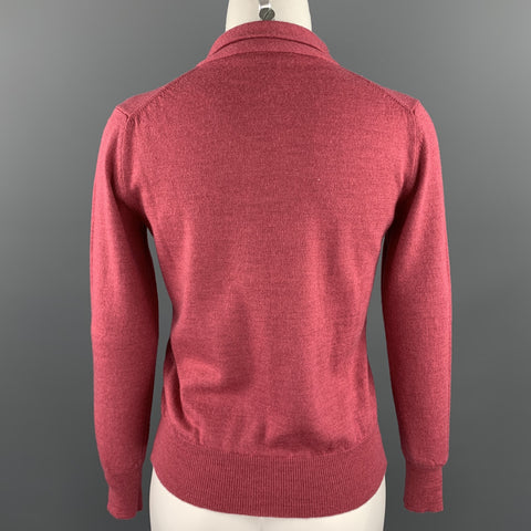 KULSON Size S Raspberry Knitted Cashmere Cardigan