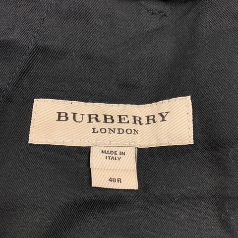 BURBERRY LONDON Size 38 Navy Wool Notch Lapel Suit