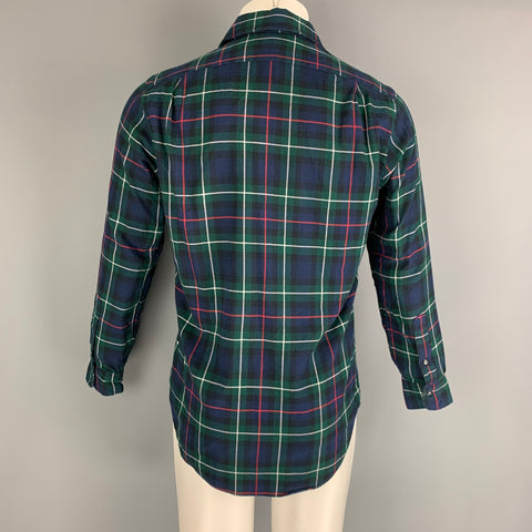 POLO by RALPH LAUREN Size S Green Blue Red Plaid Cotton Long Sleeve Shirt