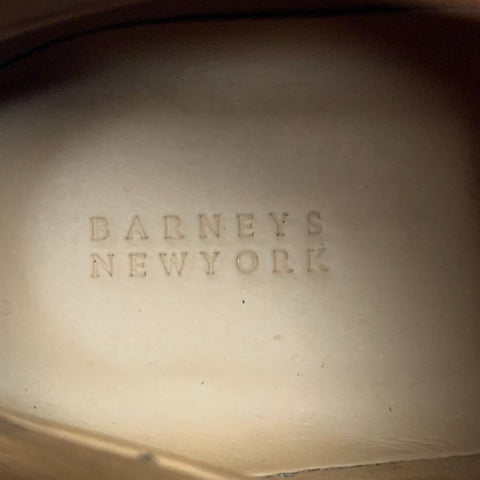 BARNEY'S NEW YORK Size 10 Black Leather Lace Up Combat Boots