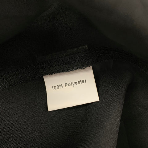 E'TALON by STEVE CANAR Size M Black See-Through Polyester Two Pockets Long Sleeve Shirt