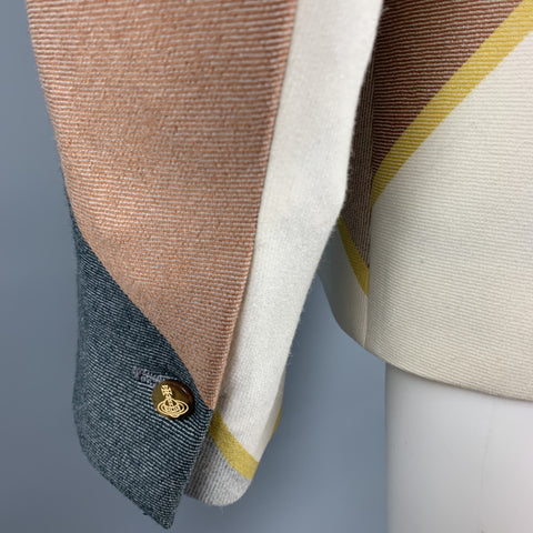 VIVIENNE WESTWOOD Size 40 Multi-Color Plaid Wool Peak Lapel Sport Coat