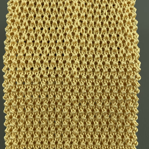 BUDD Beige Yellow Silk Textured Knit Tie