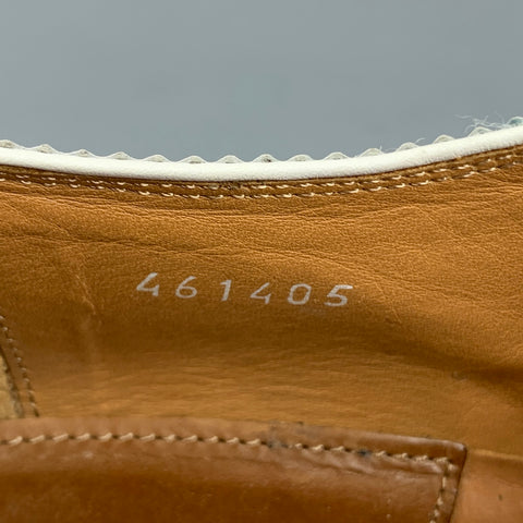 PAUL SMITH Zapatos con cordones y punta de ala de cuero perforado blanco Talla 11