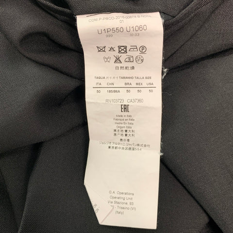 EMPORIO ARMANI Size 32 Black Solid Mohair Wool Tuxedo Dress Pants