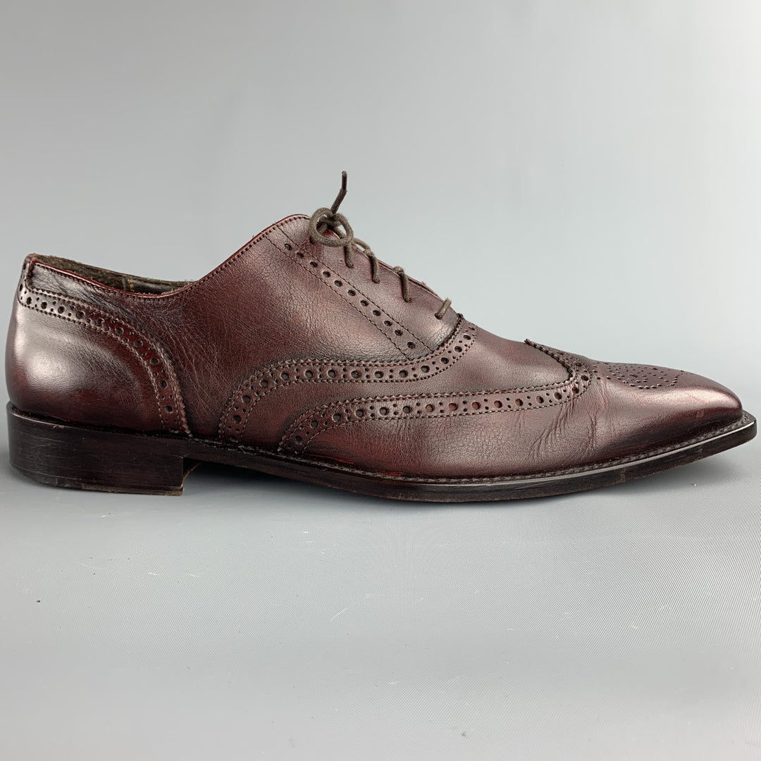 TO BOOT NY Zapatos con cordones y punta de ala de cuero marrón Talla 13