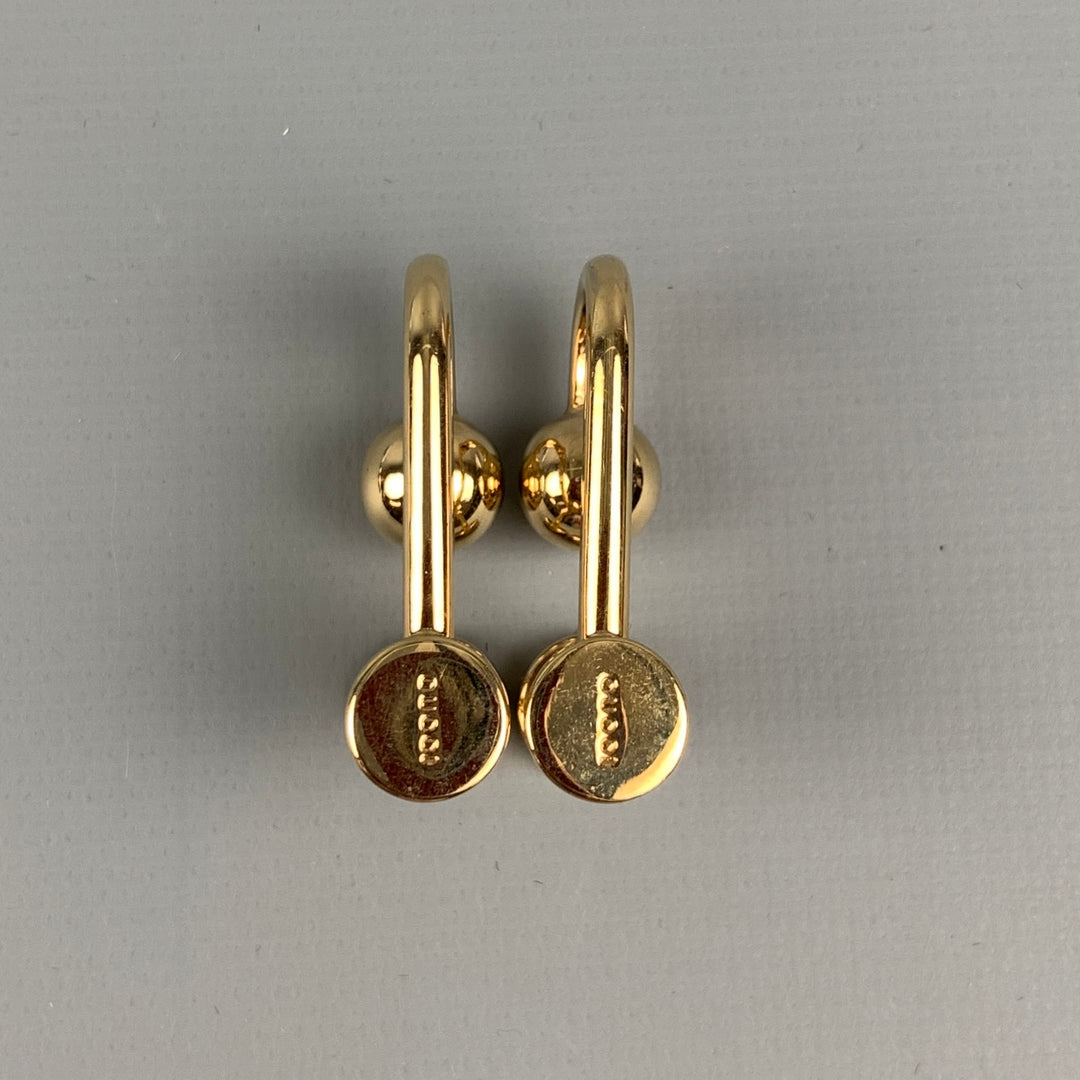 GUCCI Gold Tone Metal Cuff Links