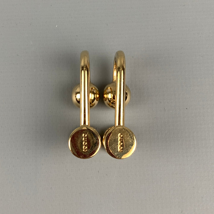 GUCCI Gold Tone Metal Cuff Links