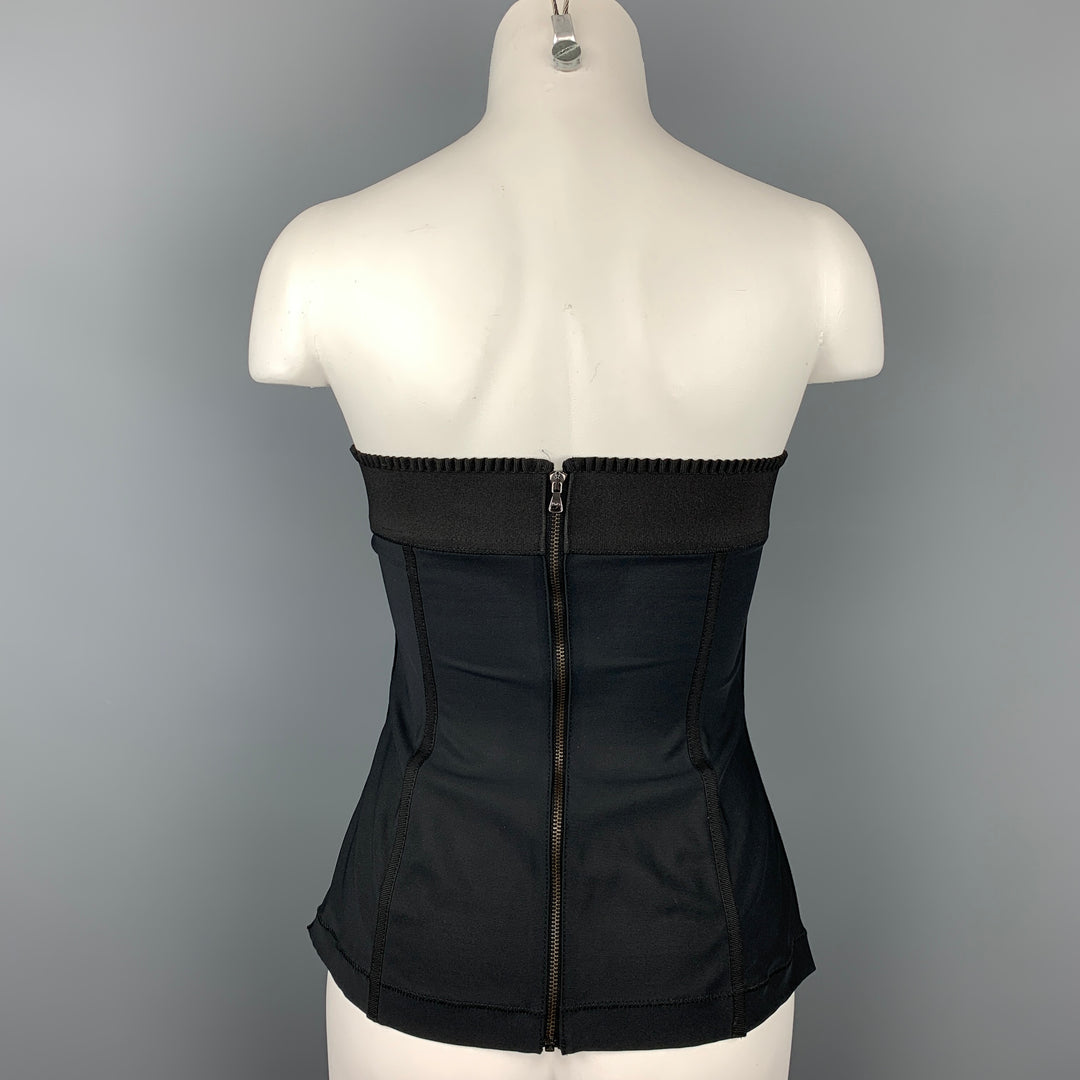 D&G by DOLCE & GABBANA Size 4 Black Polyamide Bustier Dress Top
