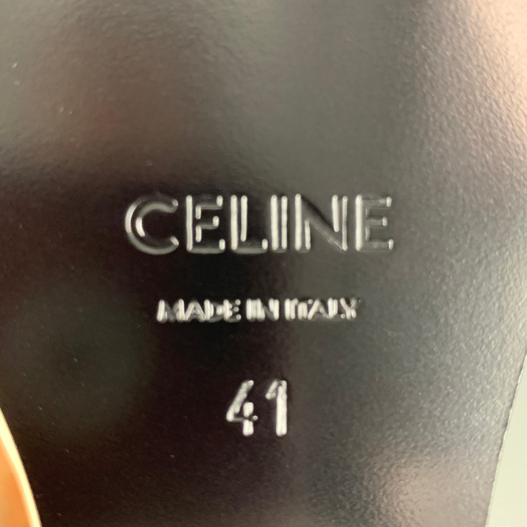 CELINE Size 8 Beige Leather Boots