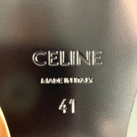 CELINE Size 8 Beige Leather Boots