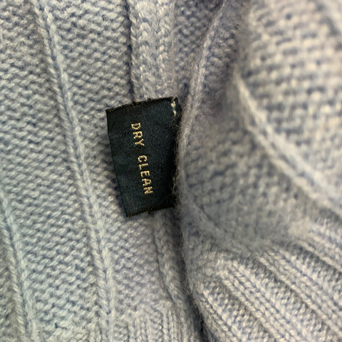 POLO by RALPH LAUREN Size S Blue Light Blue Cable Knit Cashmere Pullover