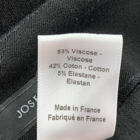 JOSEPH Size 12 Black Viscose / Cotton Narrow Leg Dress Pants