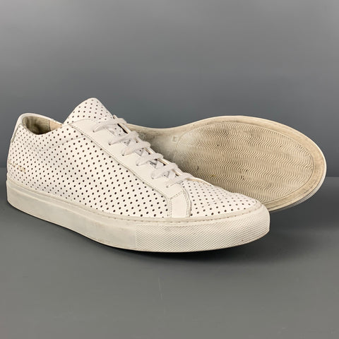 COMMON PROJECTS Baskets Achilles basses en cuir perforé blanc taille 10