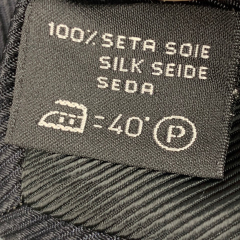 ERMENEGILDO ZEGNA Black Silk Twill Tie