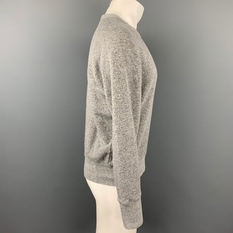 OUR LEGACY Sudadera raglán de algodón gris jaspeado talla M