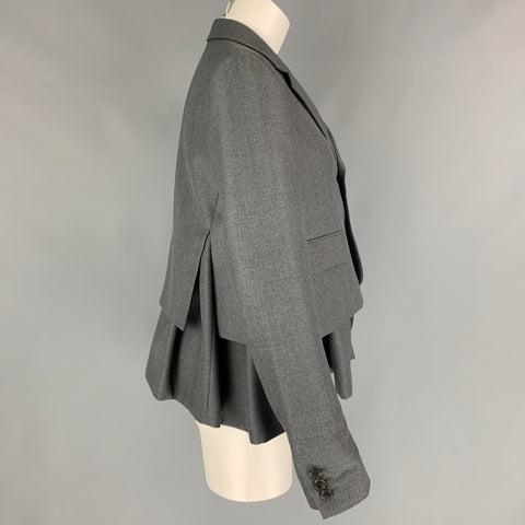Noir KEI NINOMIYA Size M Grey Wool  Mohair Layered Jacket