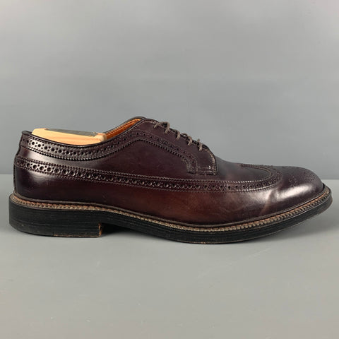 ALDEN Size 10.5 Color 8 Perforated Leather Wingtip Lace Up Shoes