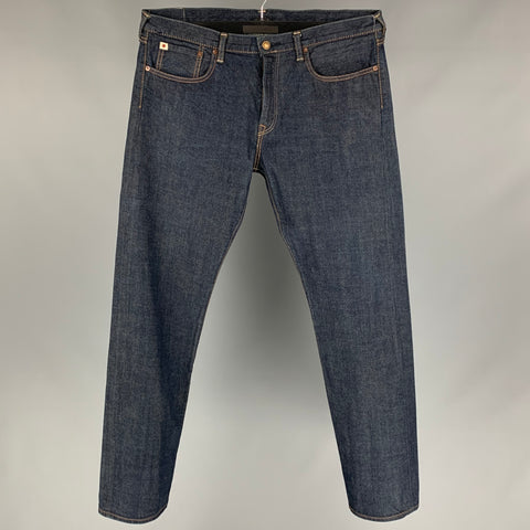 45rpm Size 36 Indigo Contrast Stitch Denim Zip Fly Jeans