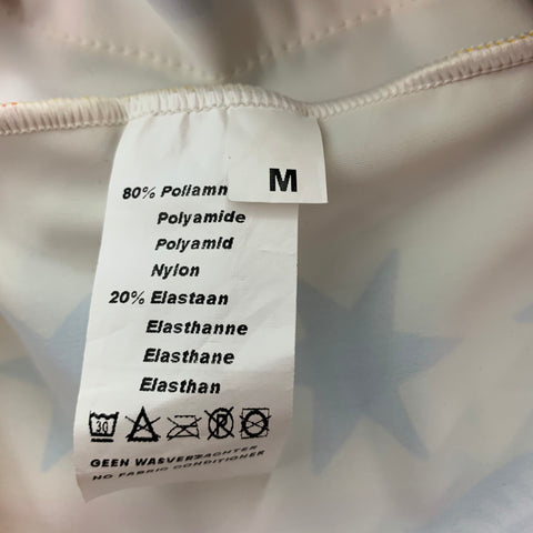 WALTER VAN BEIRENDONCK FW17 Size M Yellow Graphic Nylon Jersey Bike Top