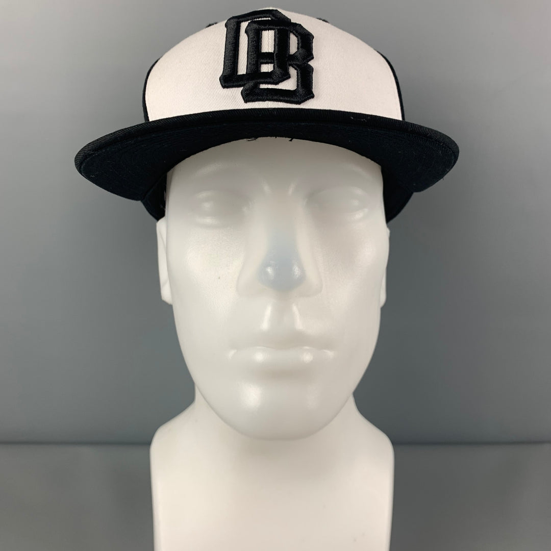 DIRTYBIRD Black White Embroidered Canvas Hat