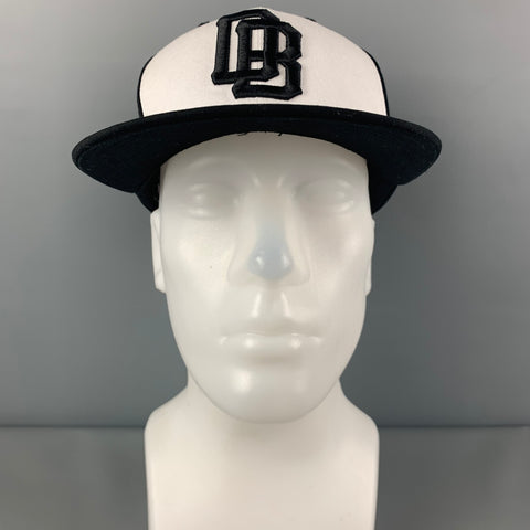 DIRTYBIRD Black White Embroidered Canvas Hat