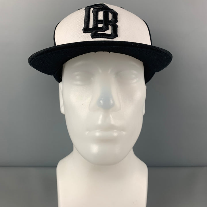 DIRTYBIRD Black White Embroidered Canvas Hat