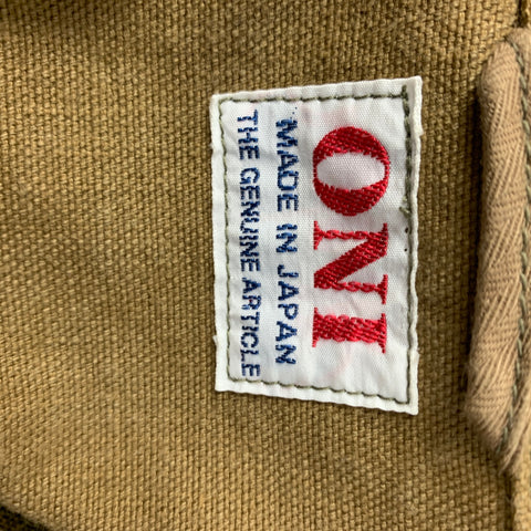ONI Talla 42 Chaqueta con bolsillos de parche de lona con lavado verde oliva
