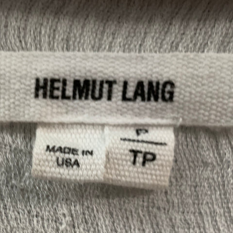HELMUT LANG Size S White Triacetate Blend See Through Long Sleeve Casual Top
