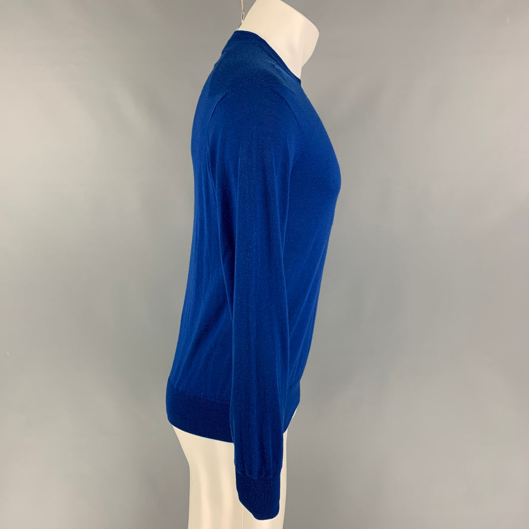 GIVENCHY Size M Royal Blue Knit Wool Crew-Neck Pullover