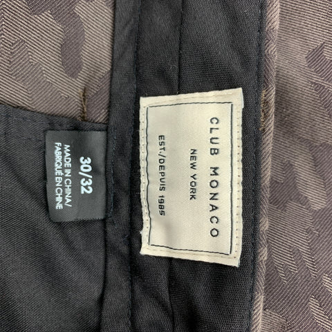CLUB MONACO Size 30 Grey Camouflage Cotton Zip Fly Casual Pants